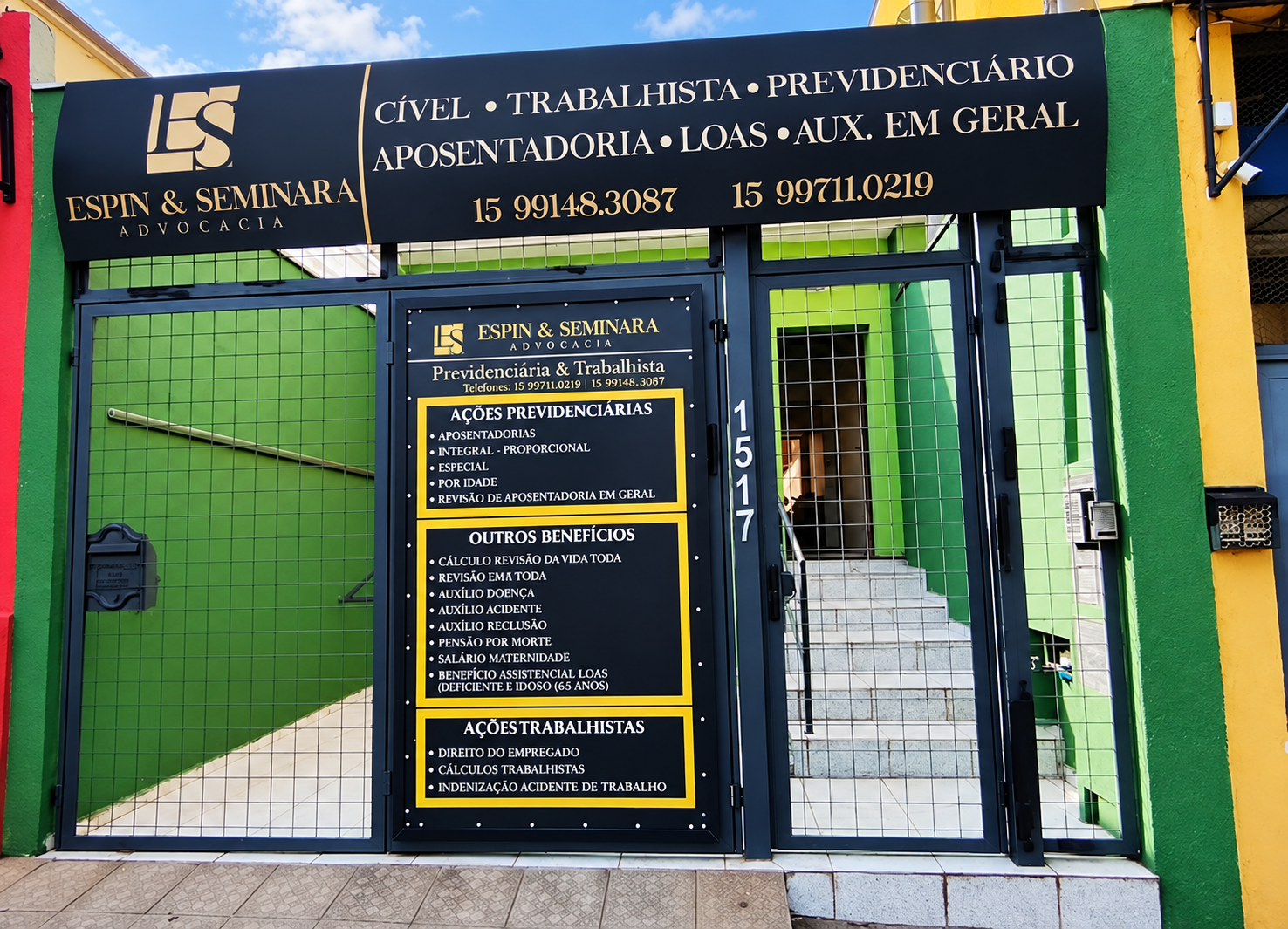 Fachada do escritório Espin & Seminara Advocacia em Sorocaba